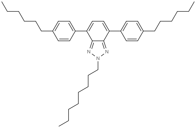 4,7-bis(4-hexylphenyl)-2-octyl-2H-benzo[d][1,2,3]triazole Structure