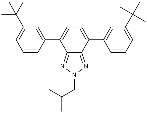 4,7-bis(3-(tert-butyl)phenyl)-2-isobutyl-2H-benzo[d][1,2,3]triazole Structure