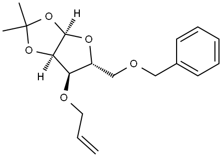 α-D-Ribofuranose, 1,2-O-(1-methylethylidene)-5-O-(phenylmethyl)-3-O-2-propen-1-yl- Structure