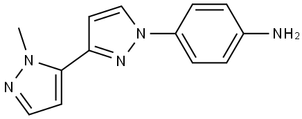 4-(2'-methyl-1H,2'H-3,3'-bipyrazol-1-yl)aniline Structure