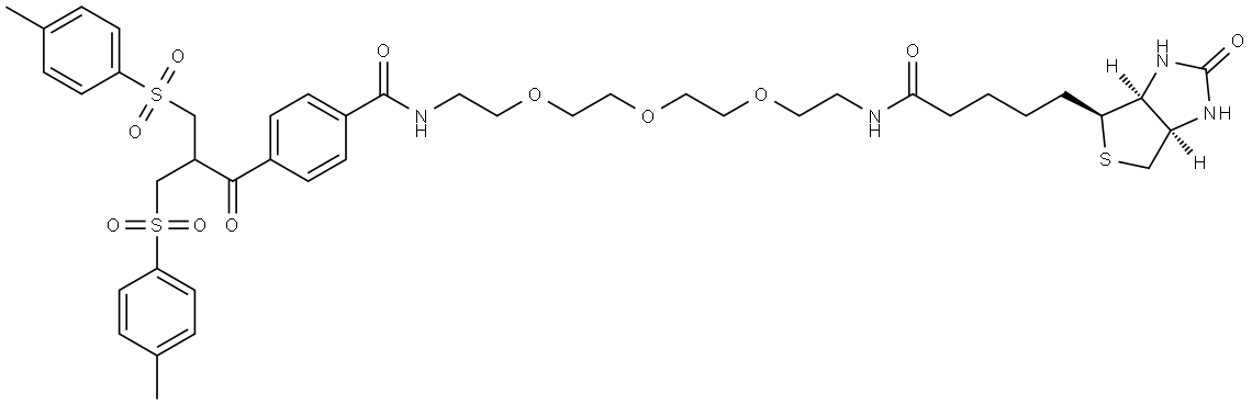 Biotin-PEG3-Bis-sulfone Structure