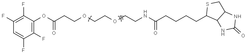 Biotin-PEG12-TFP ester Structure