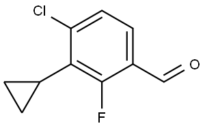 4-chloro-3-cyclopropyl-2-fluorobenzaldehyde Structure