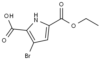 3-Bromo-5-(ethoxycarbonyl)-1H-pyrrole-2-carboxylic acid Structure