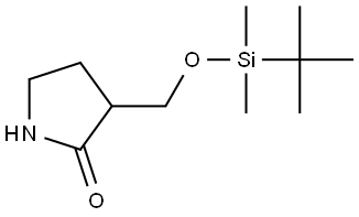 rac-3-({[tert-butyl(dimethyl)silyl]oxy}methyl)pyrrolidin-2-one Structure