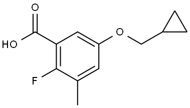 5-(Cyclopropylmethoxy)-2-fluoro-3-methylbenzoic acid Structure