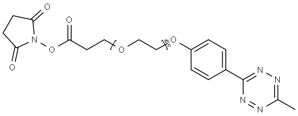 Methyltetrazine-PEG12-NHS ester Structure