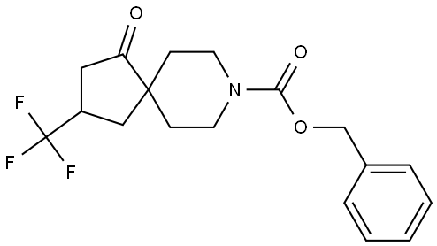 benzyl 1-oxo-3-(trifluoromethyl)-8-azaspiro[4.5]decane-8-carboxylate Structure