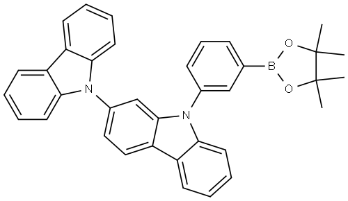 9-(3-(4,4,5,5-tetramethyl-1,3,2-dioxaborolan-2-yl)phenyl)-9H-2,9'-bicarbazole Structure