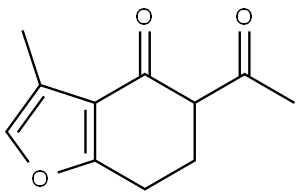 5-Acetyl-6,7-dihydro-3-methyl-4(5H)-benzofuranone 구조식 이미지