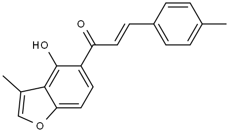 (2E)-1-(4-Hydroxy-3-methyl-5- benzof
uranyl)-3-(4-methylphenyl)-2-propen-1-
one Structure