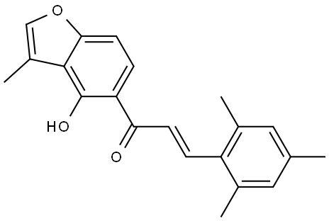 (2E)-1-(4-Hydroxy-3-methyl-5-benzofuranyl)-3-(2.4.6-trimethylphenyl)-2-propen-1- Structure