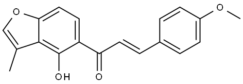 (2E)-1-(4-Hydroxy-3-methyl-5-benzofuranyl)-3-(4-methoxyphenyl)-2-propen-1-one Structure