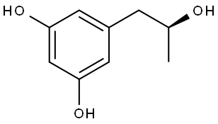 (S)-5-(2-hydroxypropyl)benzene-1,3-diol Structure