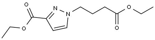 1H-Pyrazole-1-butanoic acid, 3-(ethoxycarbonyl)-, ethyl ester Structure