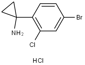 1-(4-bromo-2-chlorophenyl)cyclopropan-1-amine hydrochloride 구조식 이미지