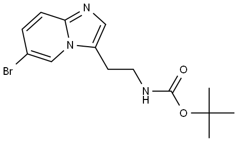 tert-butyl N-(2-{6-bromoimidazo[1,2-a]pyridin-3-yl}ethyl)carbamate Structure