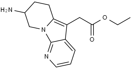 Ethyl 8-amino-6,7,8,9-tetrahydropyrido[3,2-b]indolizine-5-acetate Structure