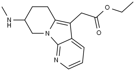 Ethyl 6,7,8,9-tetrahydro-8-(methylamino)pyrido[3,2-b]indolizine-5-acetate Structure