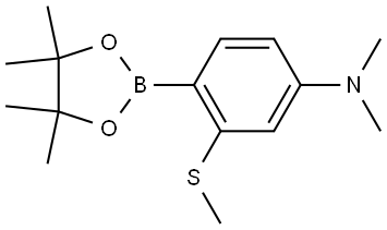 N,N-Dimethyl-3-(methylthio)-4-(4,4,5,5-tetramethyl-1,3,2-dioxaborolan-2-yl)be... Structure