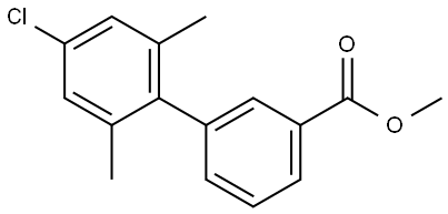 Methyl 4'-chloro-2',6'-dimethyl[1,1'-biphenyl]-3-carboxylate Structure