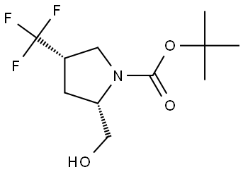 cis-1-Boc-2-(hydroxymethyl)-4-(trifluoromethyl)pyrrolidine Structure