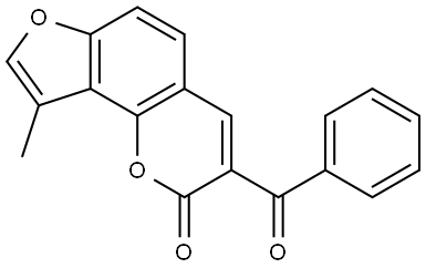 3-Benzoyl-9-methyl-2H-furo[2,3-h]-1-benzopyran-2-one Structure