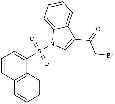 2-bromo-1-(1-(naphthalen-1-ylsulfonyl)-1H-indol-3-yl)ethanone 구조식 이미지