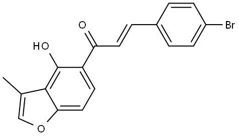 (2E)-3-(4-Bromophenyl)-1-(4-hydroxy-3-methyl-5-benzofuranyl)-2-propen-1-one Structure