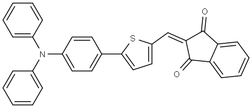 2-[5-(4-diphenylaminophenyl)thiophen-2-ylmethylene]indan-1,3-dione Structure