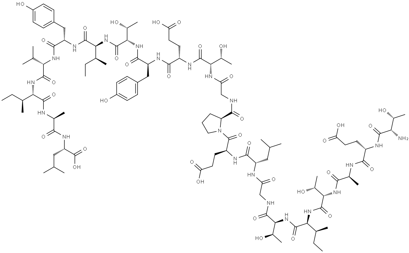 L-Leucine, L-threonyl-L-α-glutamyl-L-alanyl-L-threonyl-L-isoleucyl-L-threonylglycyl-L-leucyl-L-α-glutamyl-L-prolylglycyl-L-threonyl-L-α-glutamyl-L-tyrosyl-L-threonyl-L-isoleucyl-L-tyrosyl-L-valyl-L-isoleucyl-L-alanyl- Structure