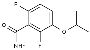 2,6-difluoro-3-isopropoxybenzamide Structure