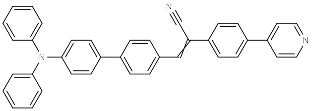 (Z)-3-(4'-(diphenylamino)-[1,1'-biphenyl]-4-yl)-2-(4-(pyridin-4-yl)phenyl)acrylonitrile Structure