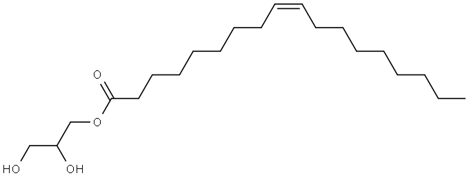 9-Octadecenoic acid (9Z)-, 2,3-dihydroxypropyl ester, labeled with carbon-13 Structure