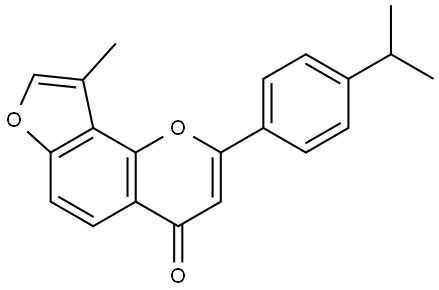 9-Methyl-2-[4-(1-methylethyl)phenyl]-4H-furo[2,3-h]-1-benzopyran-4-one Structure