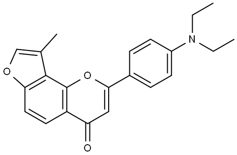 2-[4-(Diethylamino)phenyl]-9-methyl-4H-furo[2,3-h]-1-benzopyran-4-one Structure