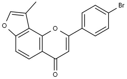 2-(4-Bromophenyl)-9-methyl-4H-furo[2,3-h]-1-benzopyran-4-one Structure