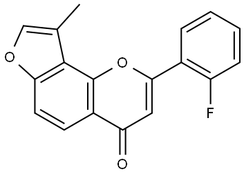 2-(2-Fluorophenyl)-9-methyl-4H-furo[2,3-h]-1-benzopyran-4-one Structure