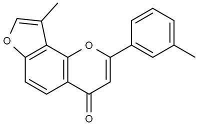 9-Methyl-2-(3-methylphenyl)-4H-furo[2,3-h]-1-benzopyran-4-one Structure