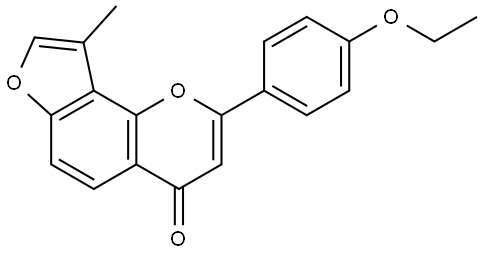 2-(4-Ethoxyphenyl)-9-methyl-4H-furo[2,3-h]-1-benzopyran-4-one Structure