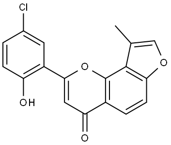 2-(5-Chloro-2-hydroxypheny)-9-methyl-4H-furo[2,3-h]-1-benzopyran-4-one Structure