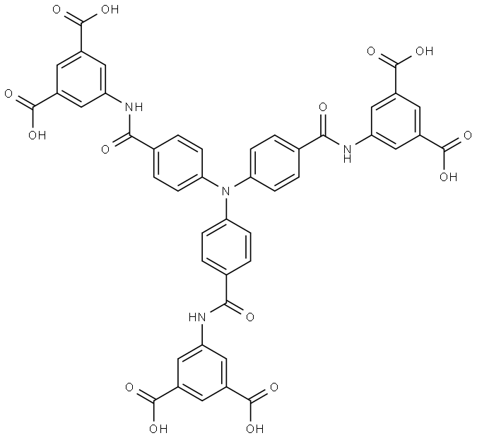 5,5',5''-((4,4',4''-nitrilotris(benzoyl))tris(azanediyl))triisophthalic acid Structure