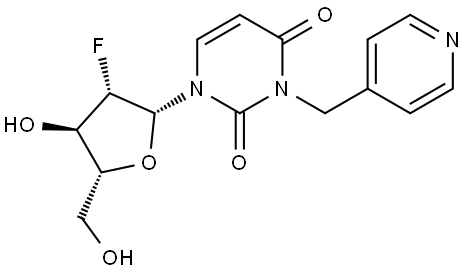 2'-Deoxy-2'-fluoro-N3-[(pyridin-4-yl)Methyl]-beta-D-arabinouridine Structure