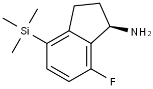 (1R)-7-fluoro-4-(trimethylsilyl)-2,3-dihydro-1H-inden-1-amine Structure