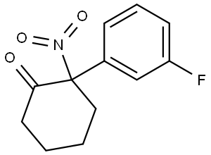 2-(3-fluorophenyl)-2-nitrocyclohexan-1-one Structure