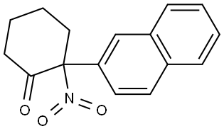2-(naphthalen)-2-nitrocyclohexan-1-one Structure
