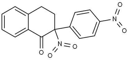 2-nitro-2-(4-nitrophenyl)-3,4-dihydronaphthalen-1(2H)-one Structure