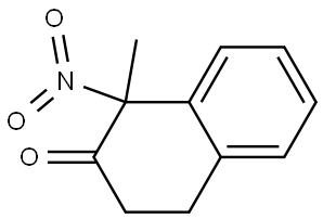 1-methyl-1-nitro-3,4-dihydronaphthalen-2(1H)-one 구조식 이미지