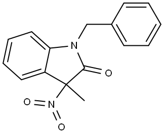 1-benzyl-3-methyl-3-nitroindolin-2-one Structure