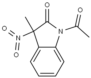 1-acetyl-3-methyl-3-nitroindolin-2-one Structure